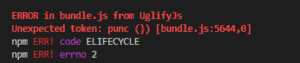 UglifyJS ES6 error