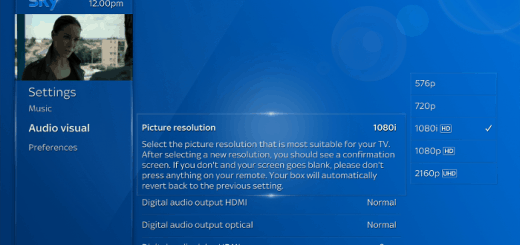 Sky Q Resolution Settings