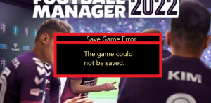 Football Manager 2022 Save Game Error