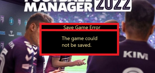 Football Manager 2022 Save Game Error