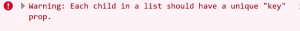 Warning: Each child in a list should have a unique key prop