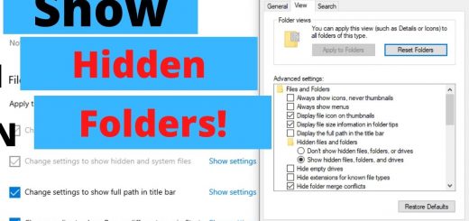 Show Hidden Folders in Windows
