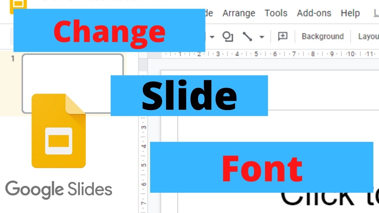 google presentation change font globally