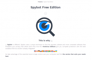 Spybot Search and Destroy FREE Edition